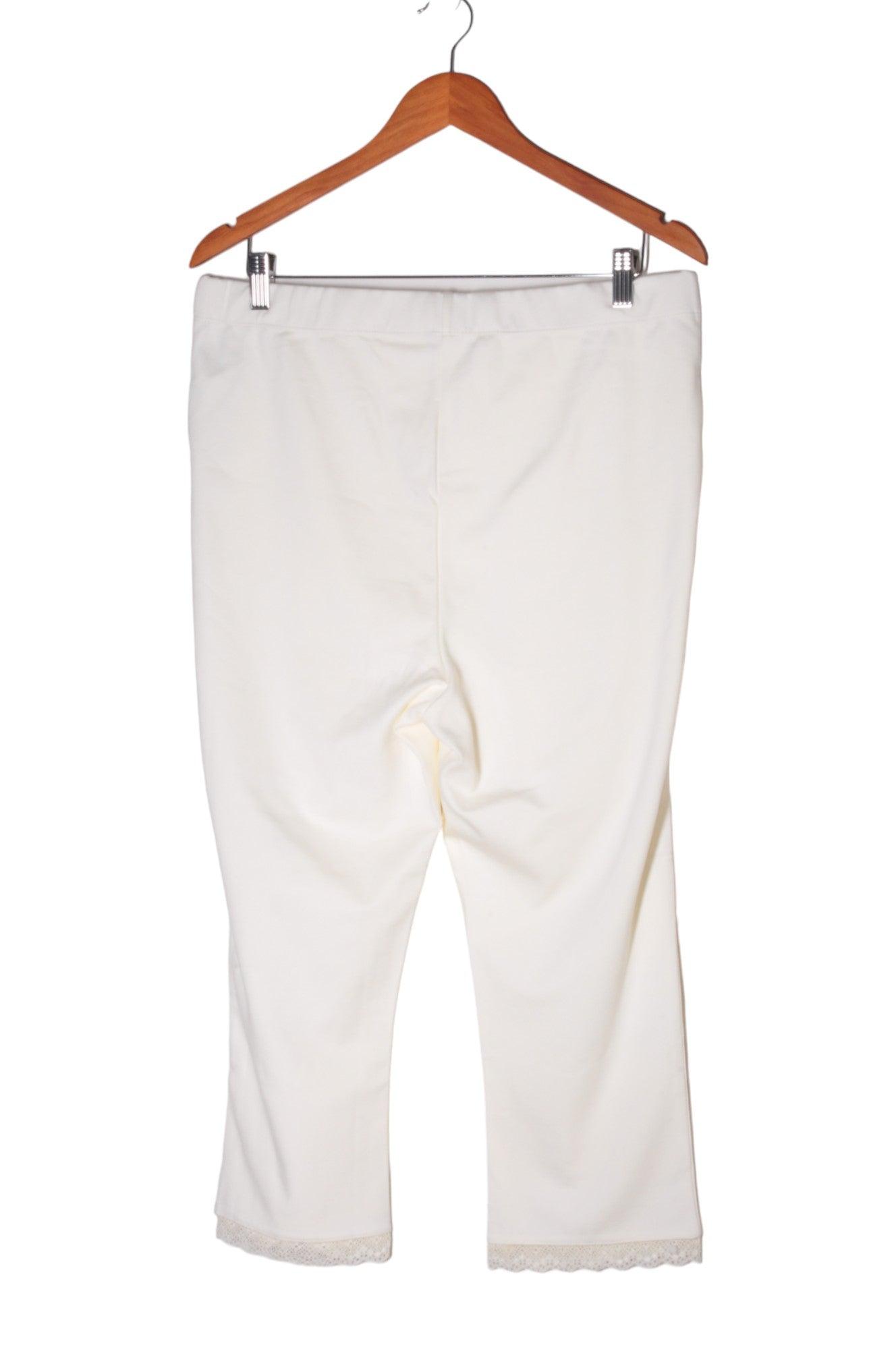 UNBRANDED Women Work Pants Regular fit in White - 16 - Velora