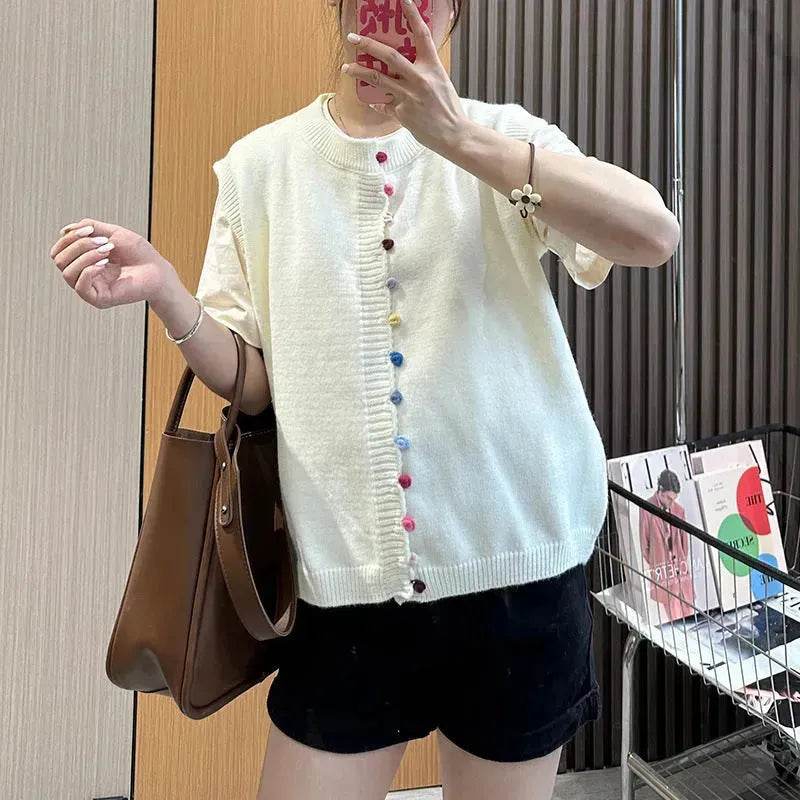 Women Sleeveless Button down Knitted Sweater Vest Cardigan - Velora