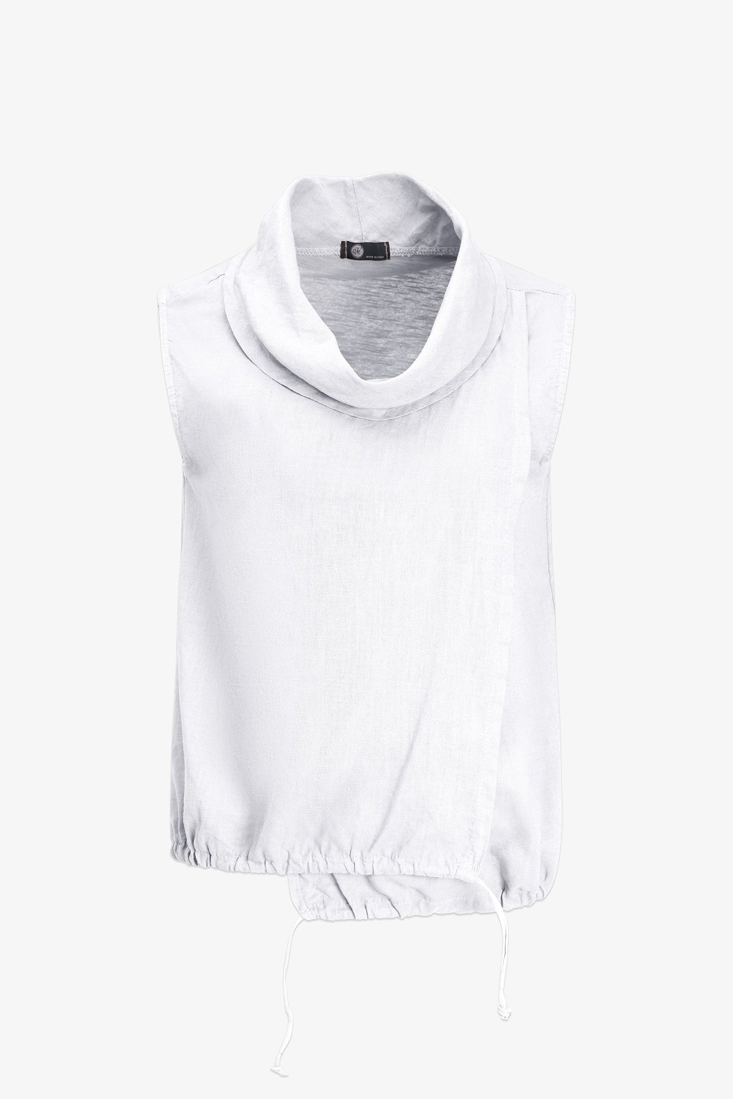 Women's Knit Woven Combo Sleeveless Top
