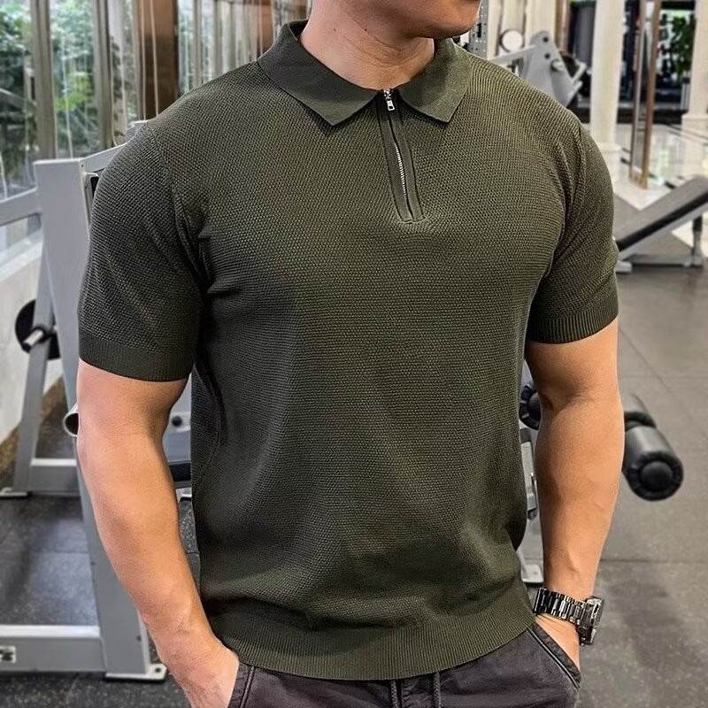 Summer New Men's Casual Sports Zipper Polo Shirt - Velora