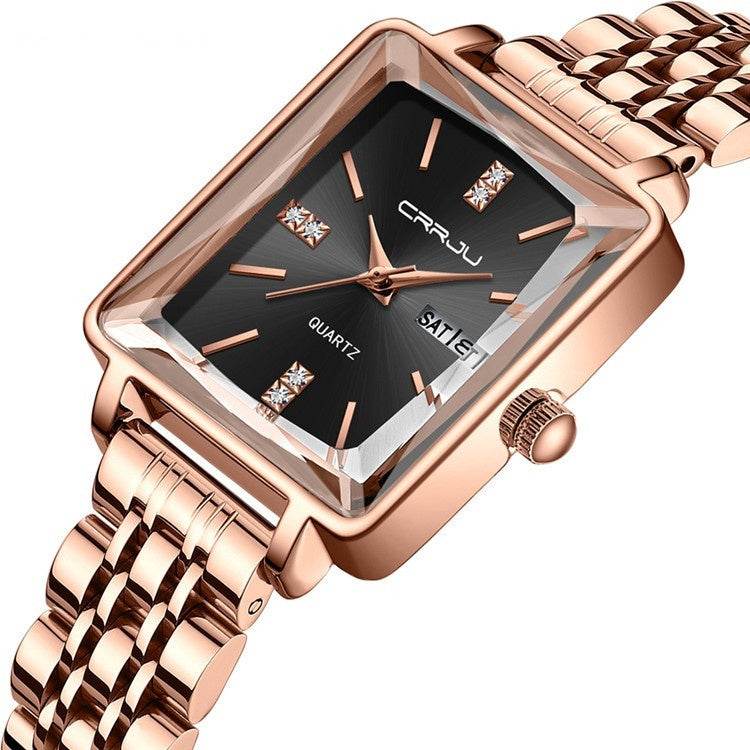 Simple Business Personality Fashion Waterproof Popular New Steel Belt Women's Watch - Velora