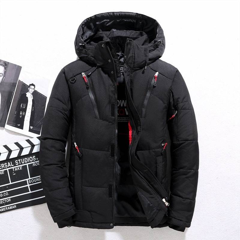 Outdoor Windproof Hooded Jacket Leisure Sports Coat With Pockets Warm Mens Clothing - Velora