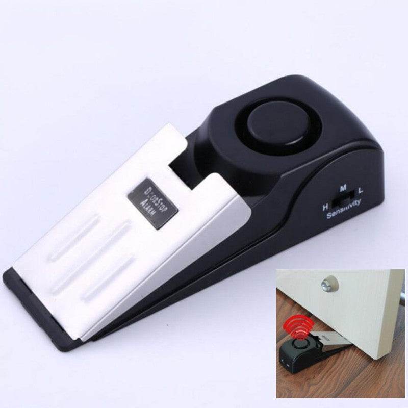 120db door stop alarm Security System Home Wedge Shaped Stopper Alert Security System Door Stop Alarm Block Blocking System - Velora