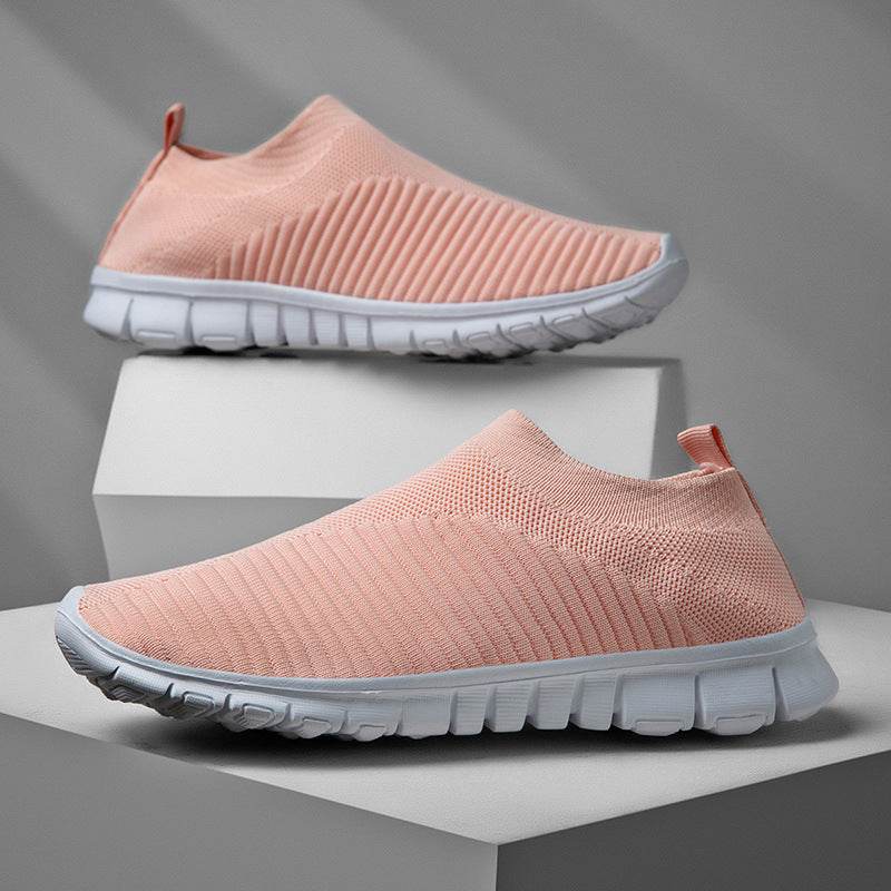 Fashion All-match Casual Sports Shoes Flying Woven Breathable - Velora