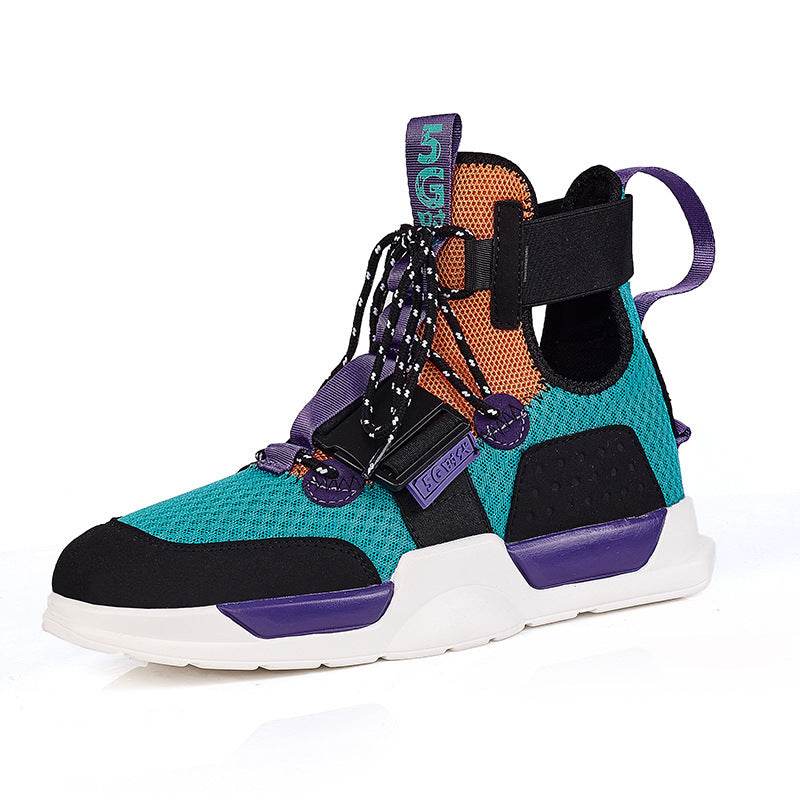 New High-Top Breathable Neutral Large SDize Sneakers - Velora