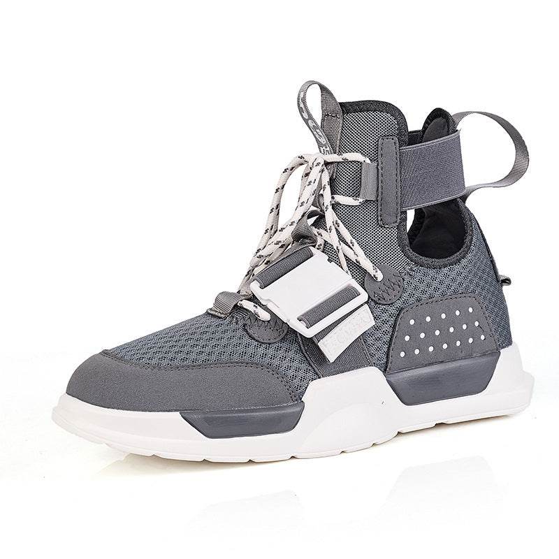 New High-Top Breathable Neutral Large SDize Sneakers - Velora