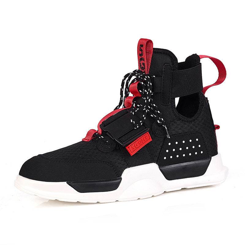 New High-Top Breathable Neutral Large SDize Sneakers - Velora