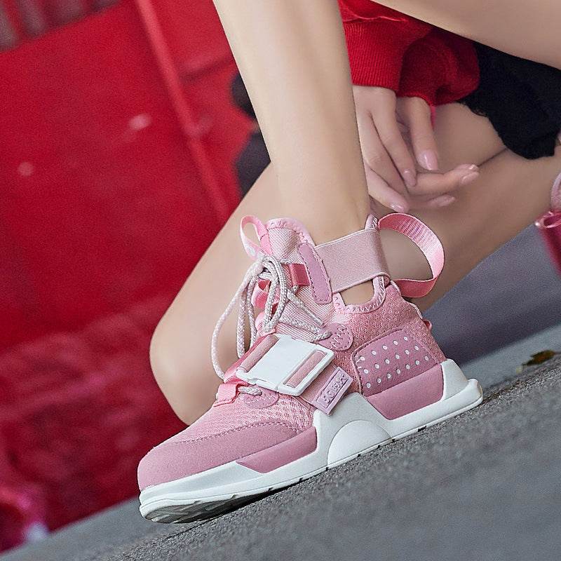 New High-Top Breathable Neutral Large SDize Sneakers - Velora