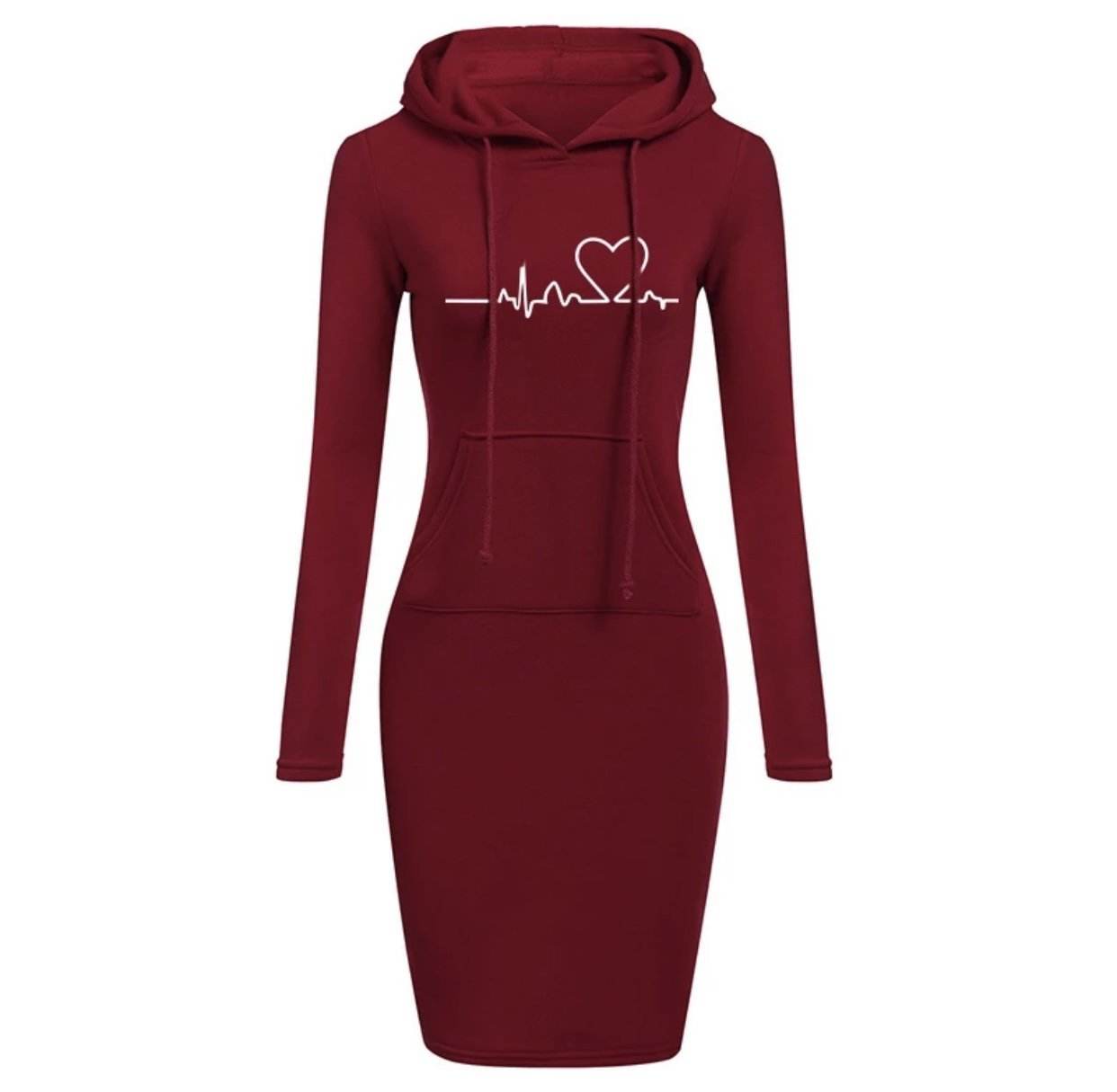Autumn Winter Women Hoodies Sweatshirts Long-sleeved Dress - Velora