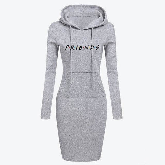 Autumn Winter Women Hoodies Sweatshirts Long-sleeved Dress - Velora