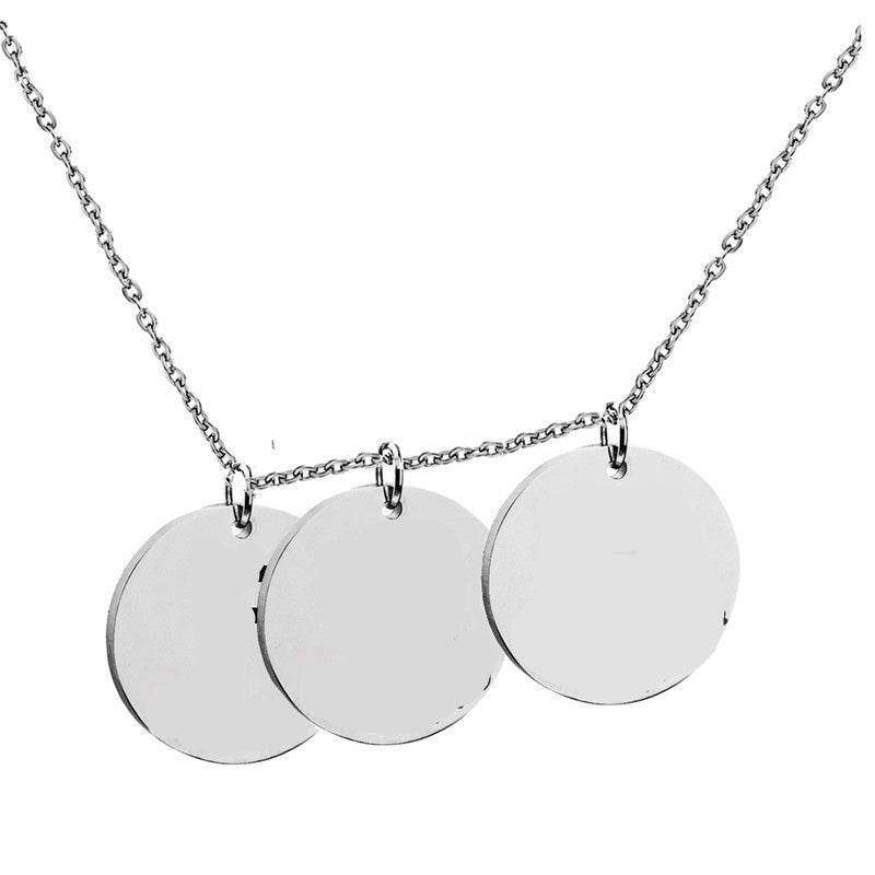 Personalized Pet Photo Disc Necklace Ladies Kitten Name Pendant Necklace Custom Animal Stainless Steel Necklace Jewelry - Velora