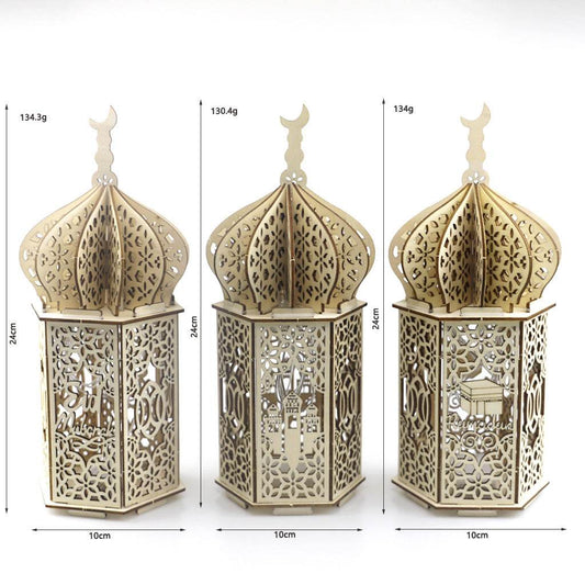 Ramadan Festival Decorative Eooden Crafts Ornaments - Velora