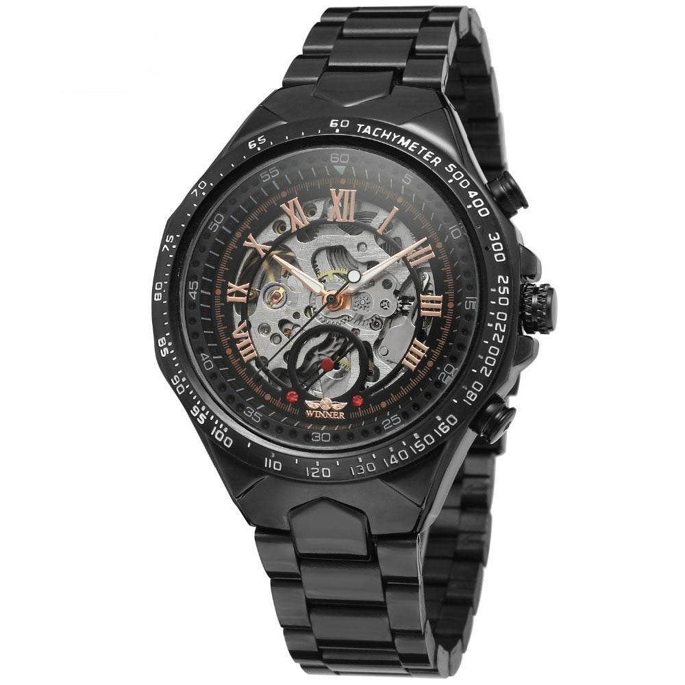 Personalized All-steel Hollow Automatic Mechanical Watch Fashion Watch For Men - Velora