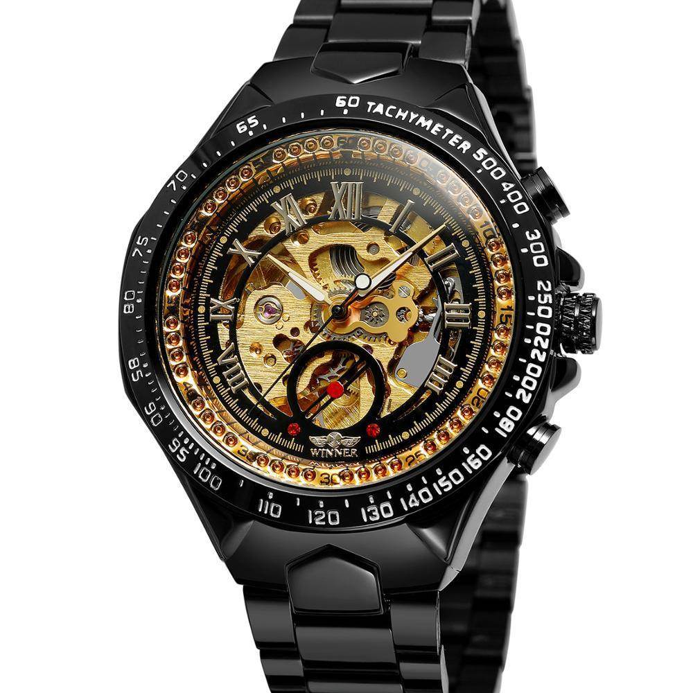 Personalized All-steel Hollow Automatic Mechanical Watch Fashion Watch For Men - Velora