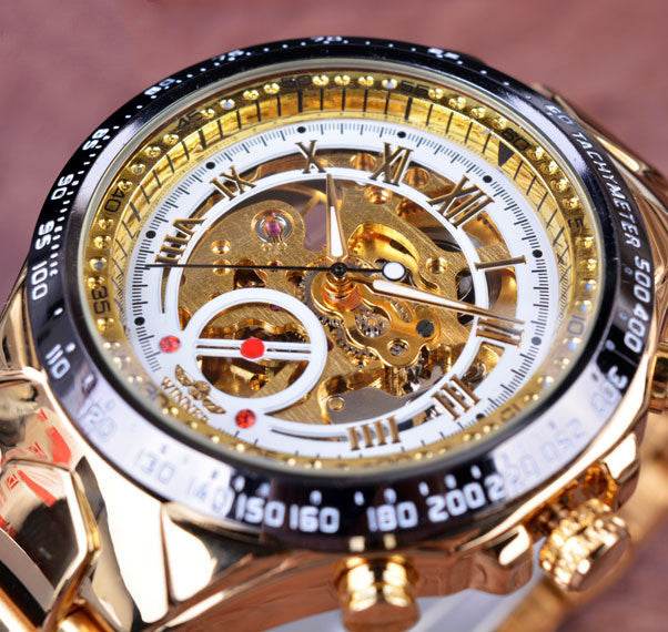 Personalized All-steel Hollow Automatic Mechanical Watch Fashion Watch For Men - Velora