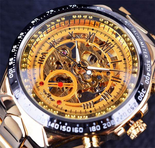 Personalized All-steel Hollow Automatic Mechanical Watch Fashion Watch For Men - Velora