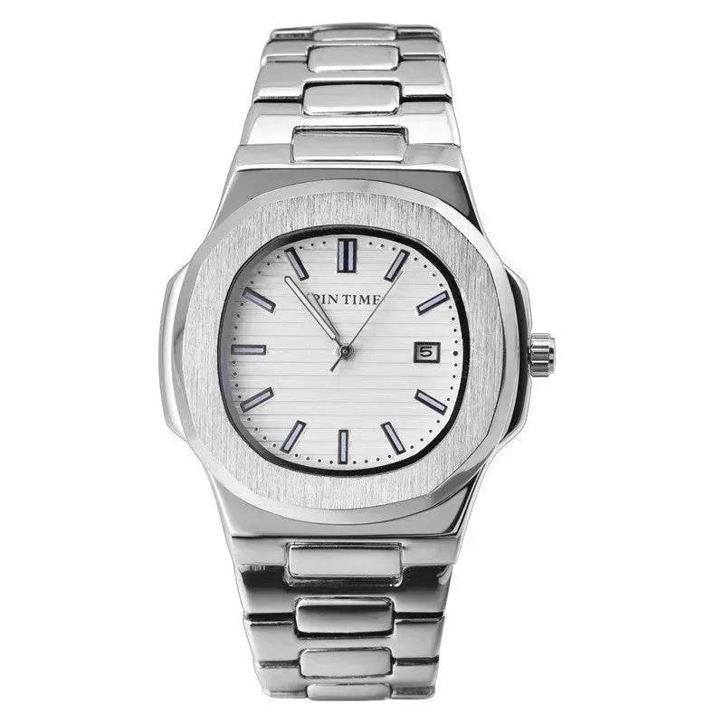 Quartz Watch Calendar Waterproof Luminous Steel Band Watch - Velora
