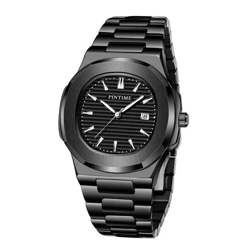 Quartz Watch Calendar Waterproof Luminous Steel Band Watch - Velora