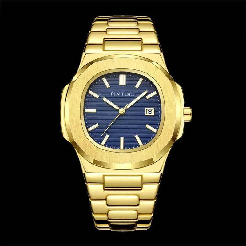 Quartz Watch Calendar Waterproof Luminous Steel Band Watch - Velora