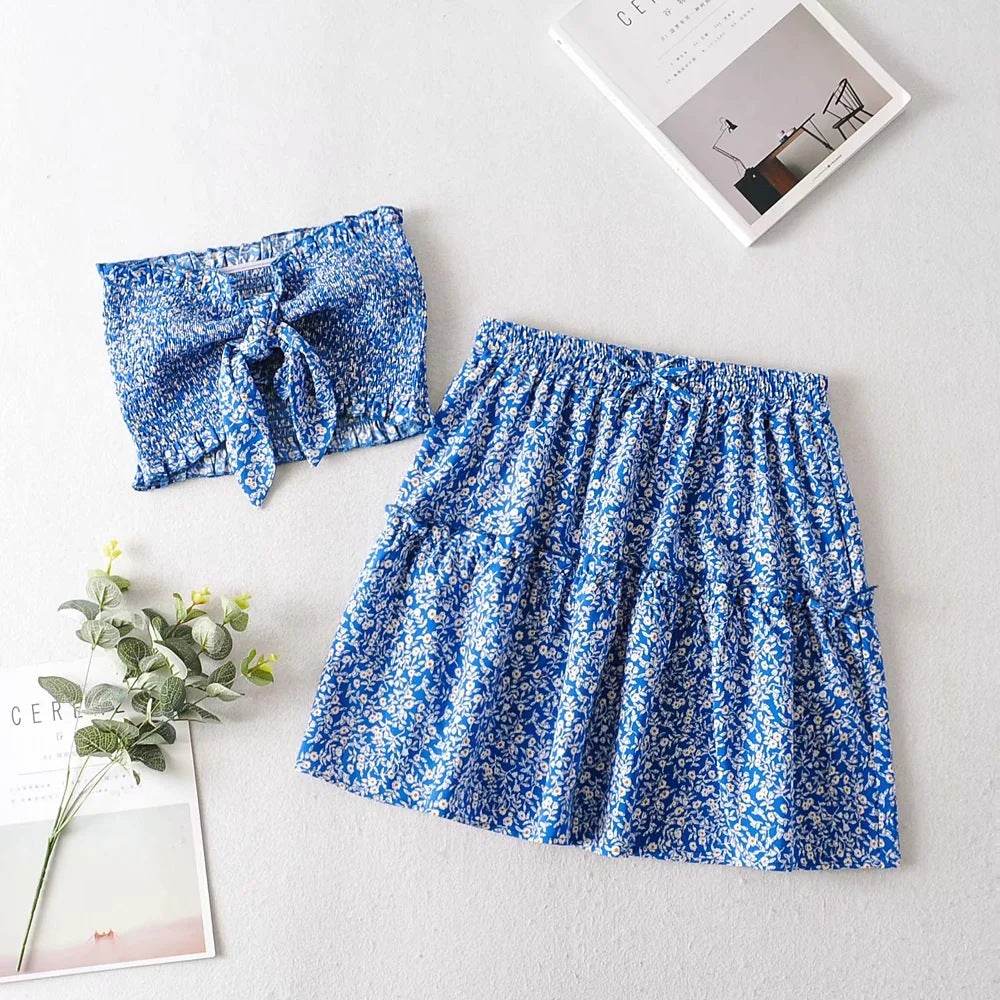 High Waist Skirt Dress Suit - Velora