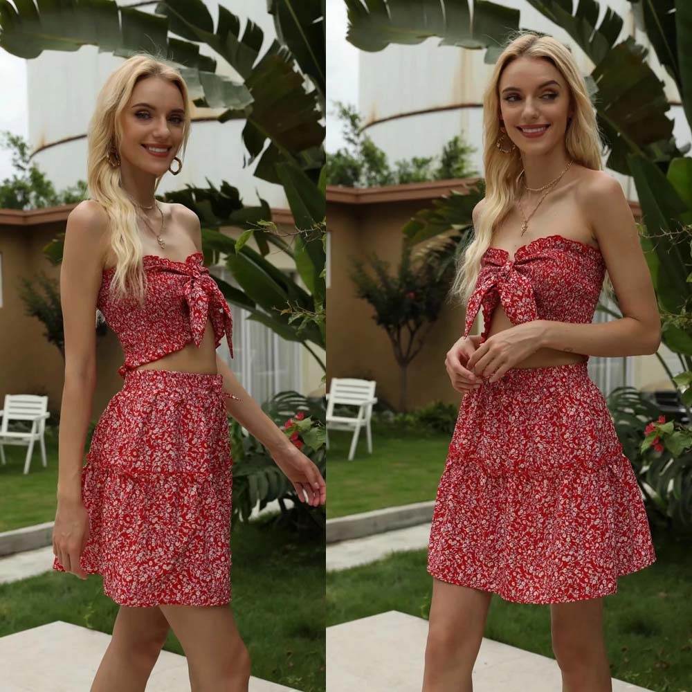 High Waist Skirt Dress Suit - Velora