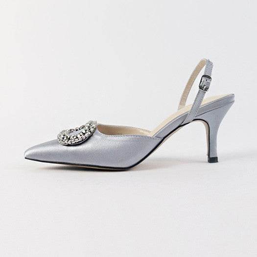 Crystal Rhinestone Baotou Women's Sandals Stiletto Pointed Fashion Ladies Style Bride High Heel Wedding Shoes - Velora