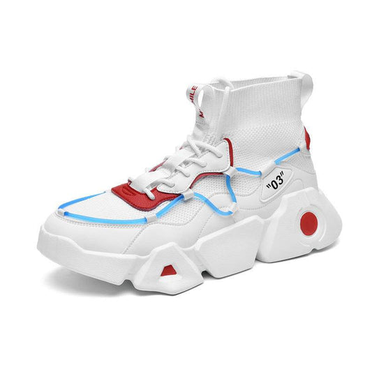 Summer New Men'S Sports Shoes Korean Socks Shoes Men'S Running Shoes Fashion Men'S Shoes Light Daddy Shoes Fashion - Velora