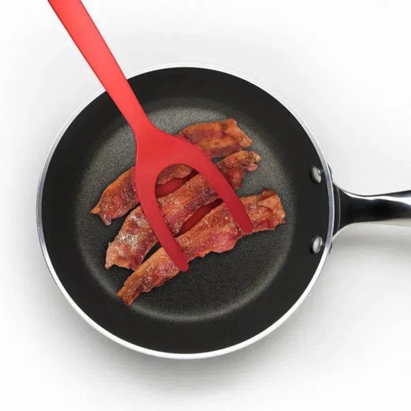 2 in 1 Silicone Omelette Pancake Spatulas and tong - Velora