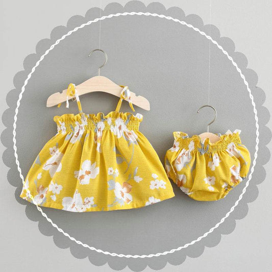 Baby New Summer Korean Princess Dress Baby Skirt Girl Dress Suit - Velora