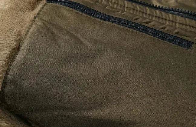 Thick Parka Men Winter Jacket Faux Fur Hoodie Collar - Velora