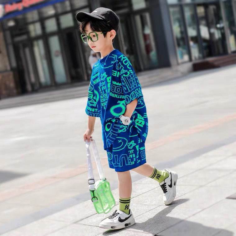 Short-sleeved Middle-aged Boys' Western Style Children's Clothing - Velora