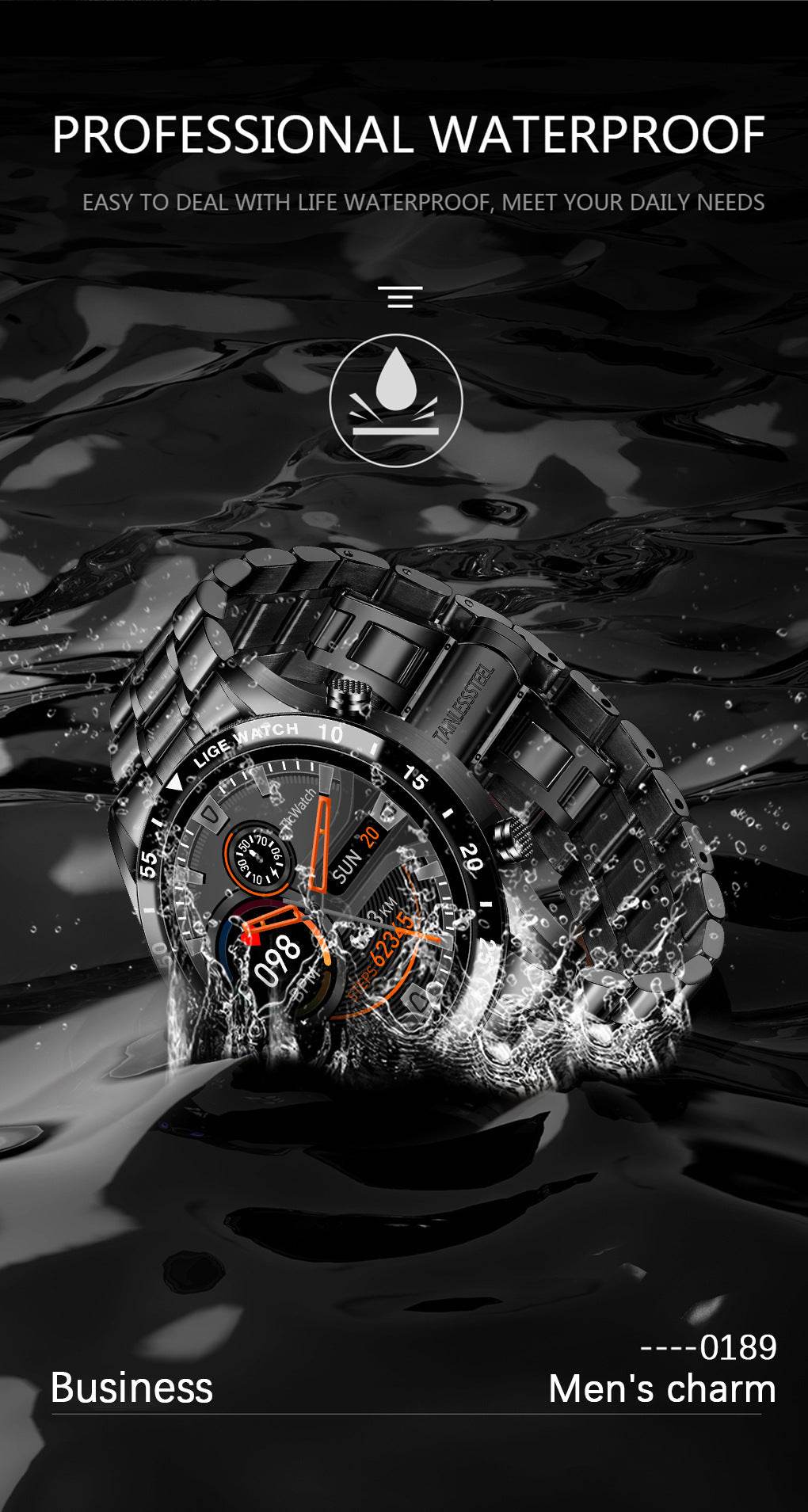 Lige's New Smart Watch Upgrade Smart Wearable Watch - Velora