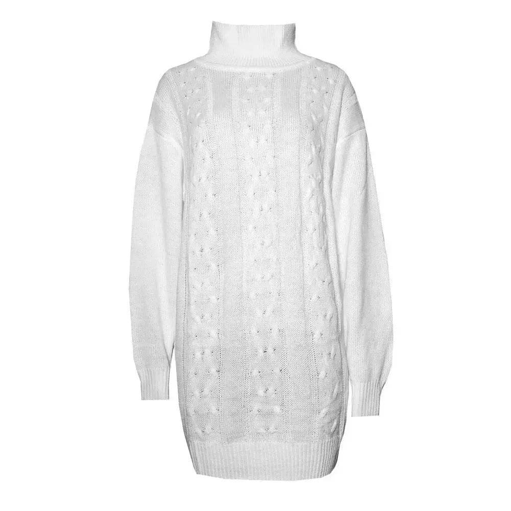 Autumn Winter Knitted Mini Sweater dress - Velora