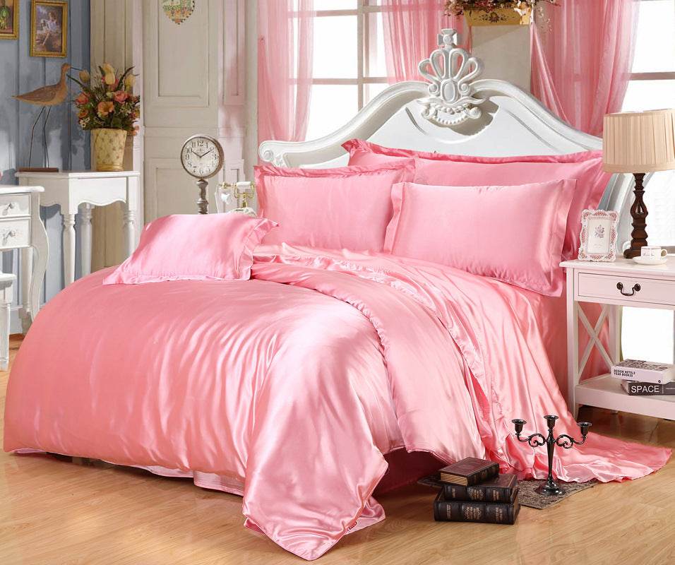 White Black Bedding Sets King Double Size PLA Cool Fiber Summer Used Single Bed Sheet Luxury Bedding Kit Duvet Cover Set - Velora