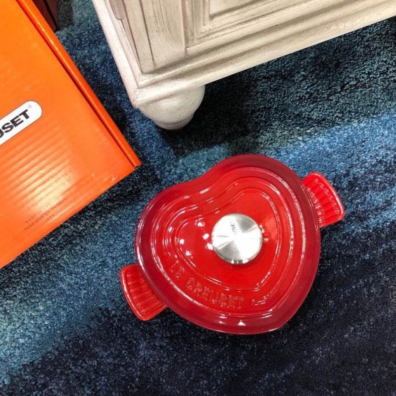LeCreuset Enamel Cast Iron Pot Love Pot Heart-shaped Deep Pot Saucepan - Velora