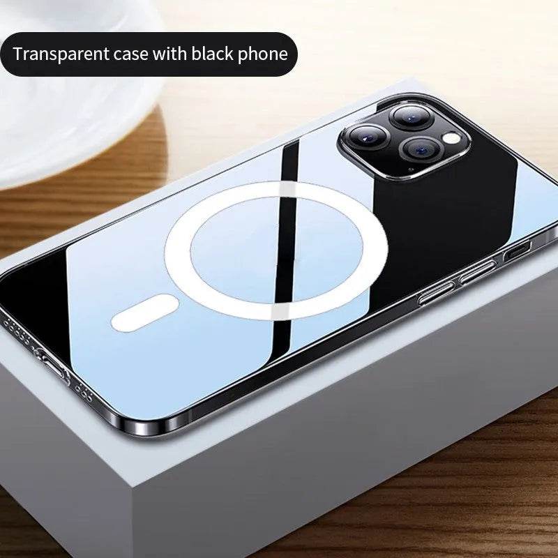 12 Magnetic Phone Case Anti-drop Transparent Protective Cover - Velora