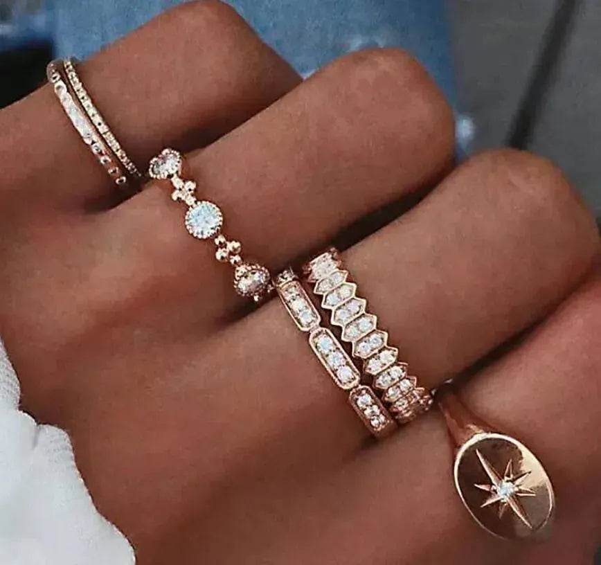 Enchanting Solstice Zircon Ring set for women - Velora