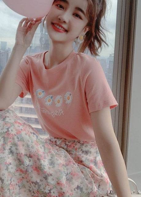 Summer Sale Sweet Daisy T-shirt Skirts Sets Women Leisure Floral Clothing Fashion Slimming Dress - Velora
