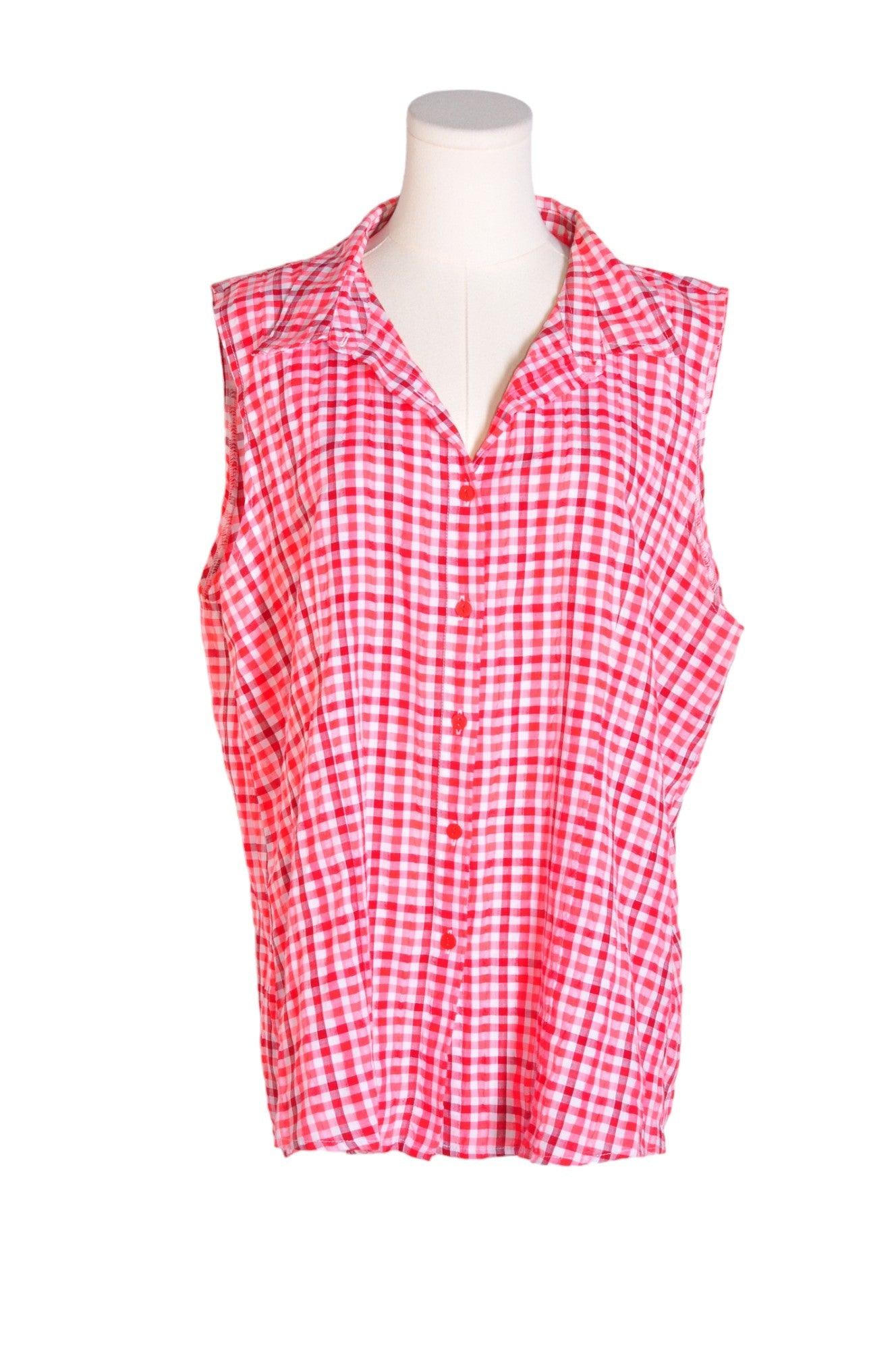 CLASSIC EDITIONS Women Button Down Tops Regular fit in Red - XXL - Velora