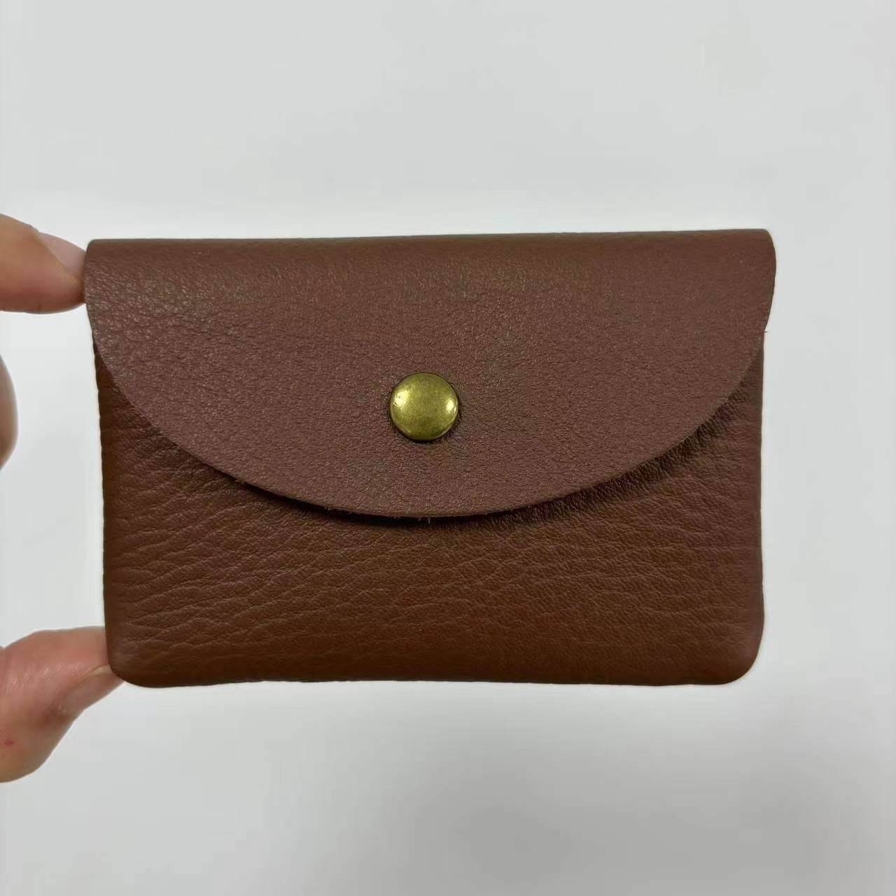 First Layer Cattlehide Leather Fashion Hidden Hook Coin Pocket Card Holder Mini-Portable - Velora