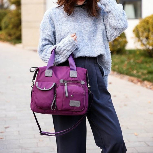 Large Capacity Multi-pocket Shoulder Bag For Women Nylon Waterproof Handbags Female Casual Commuting Messenger Crossbody Bags - Velora