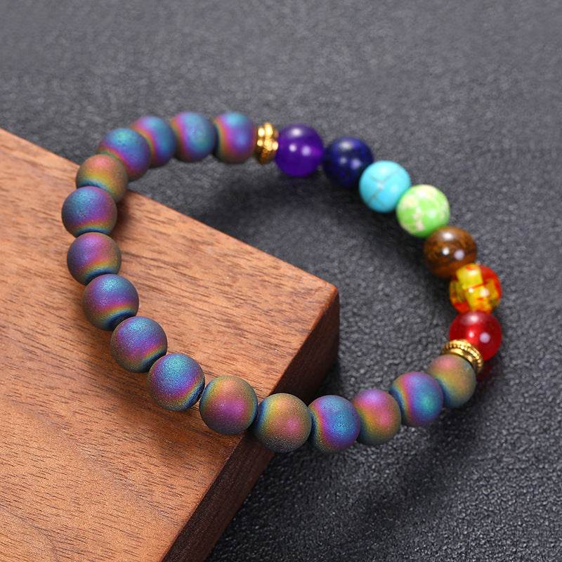 European And American Yoga Bracelet Accessories Jewellery Cross-border Amazon Jack Purcell India Agate Bracelet 8mm - Velora