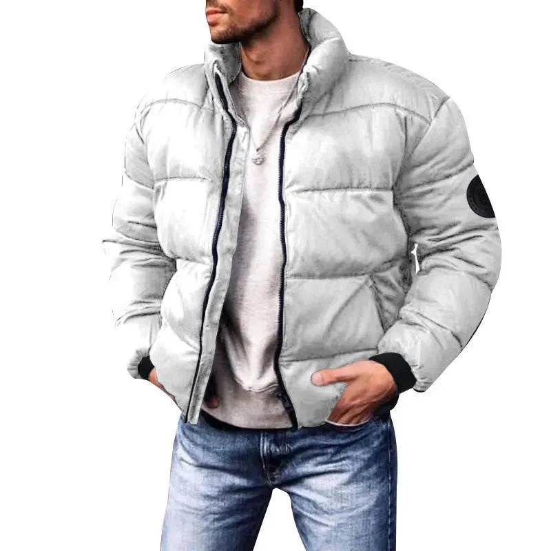 Coat Stand-up Collar Downcotton-padded Jacket Thickened Men's Cotton Jacket - Velora