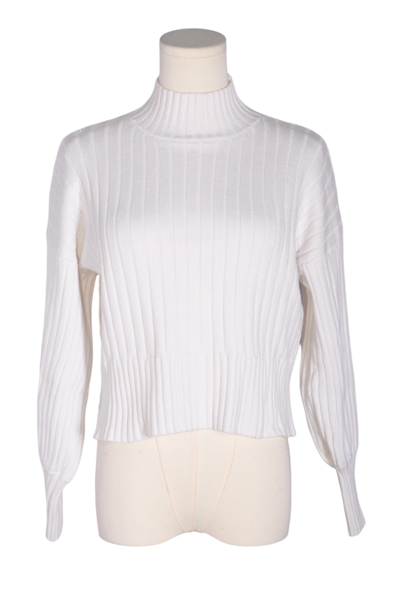 UNBRANDED Women Turtleneck Tops Regular fit in White - S - Velora