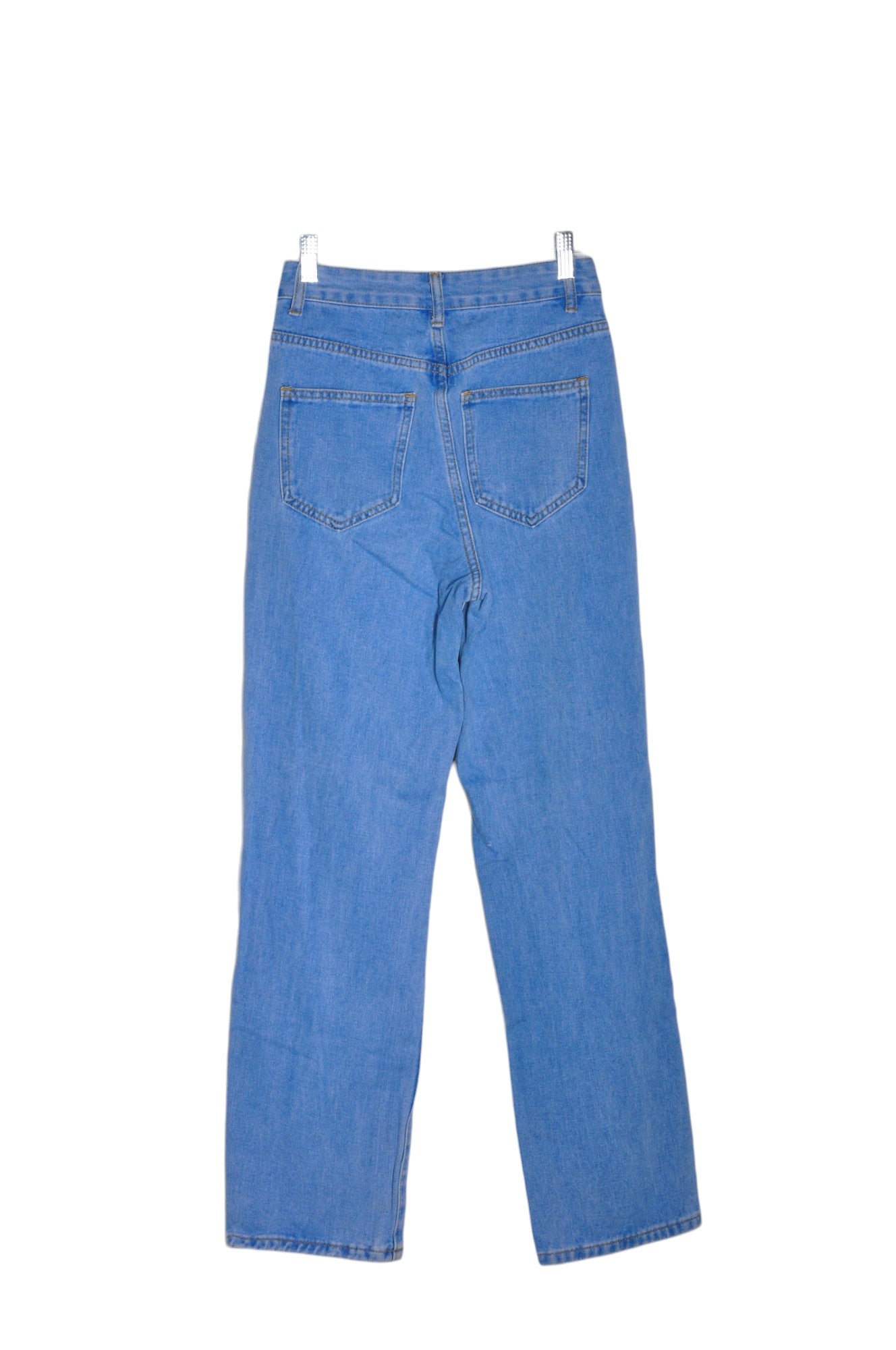 SHEIN Women Straight-Legged Jeans Regular fit in Blue - 2 - Velora