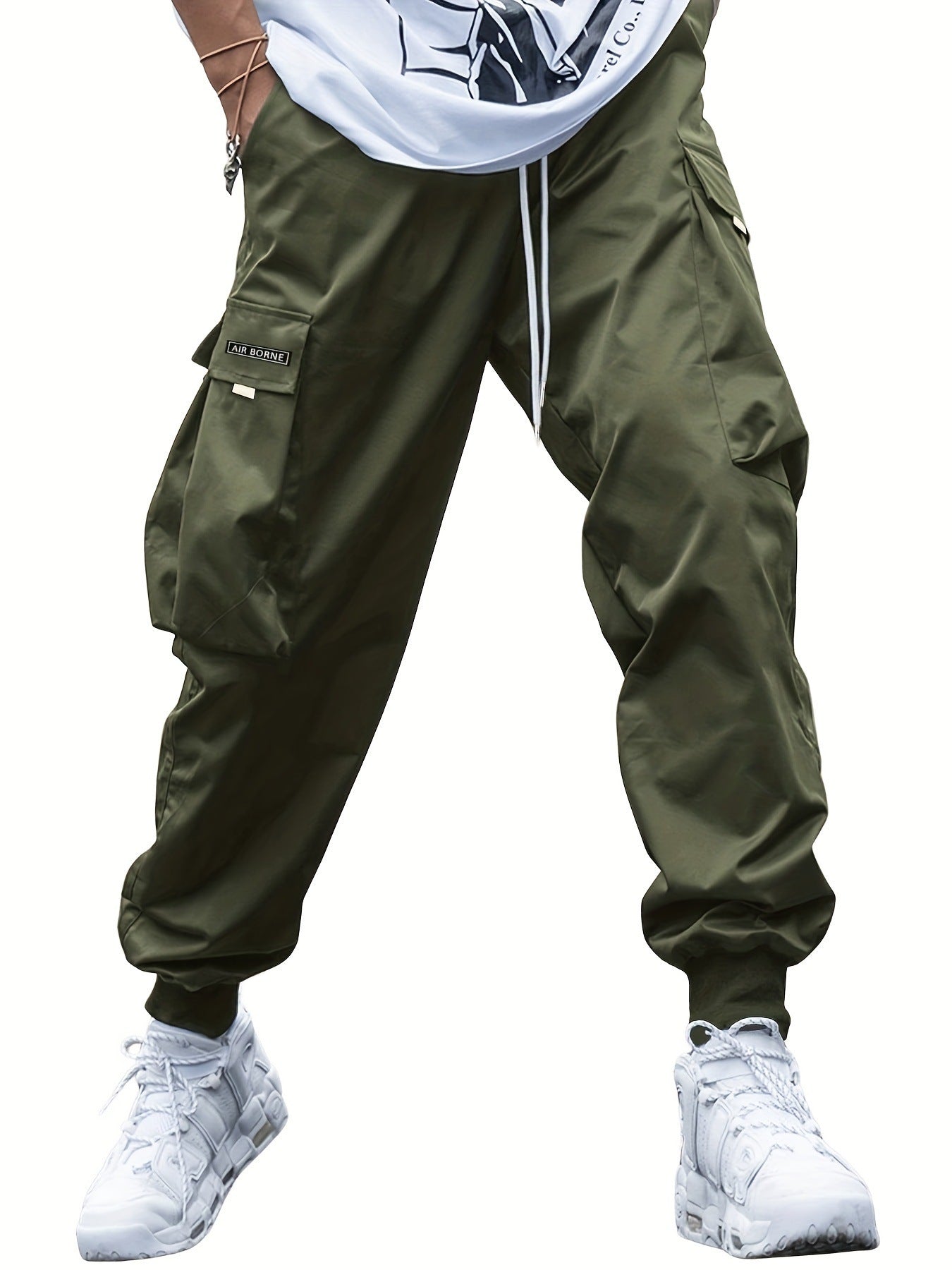 Multi-pocket Cargo Pants Men's Casual Hip-Hop Drawstring Trousers Outdoor Streetwear Sports Pant - Velora