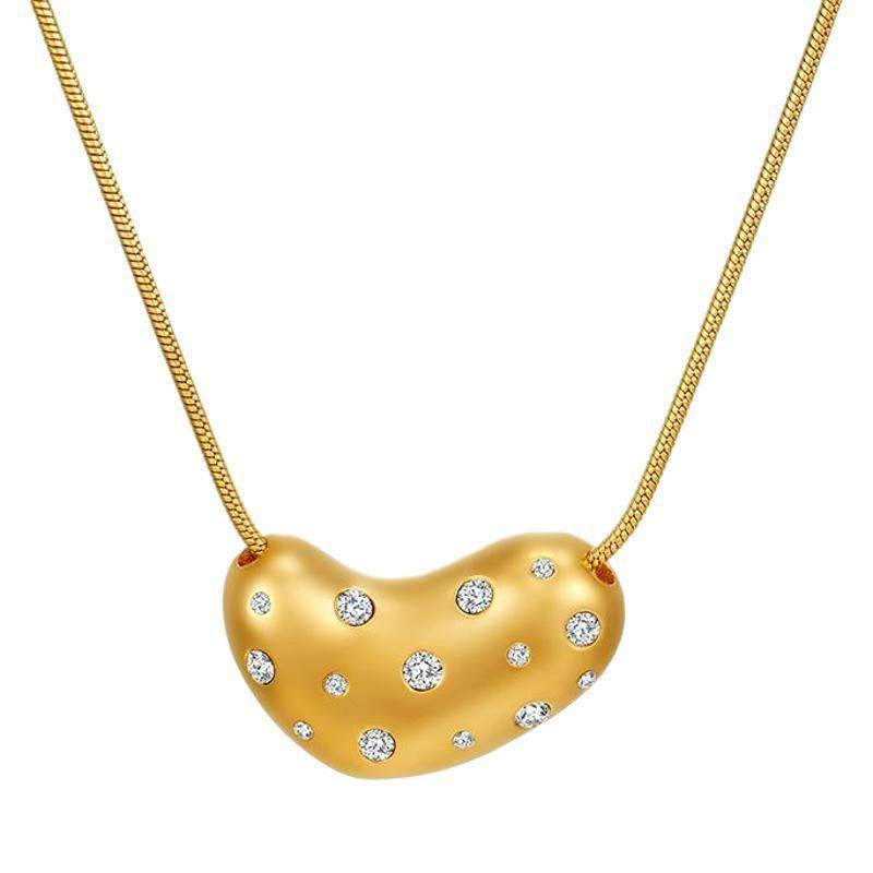 Design Necklace Women's Simple Titanium Steel Peach Heart - Velora