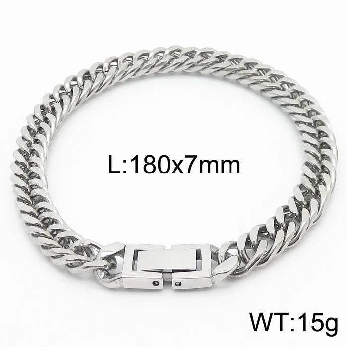 Cuban Link Chain Trimming Chain Jewelry Buckle Titanium Steel Bracelet - Velora