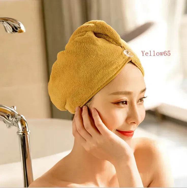 Women's Microfiber Hair Dryer Cap Absorbent Hair Towel. - Velora