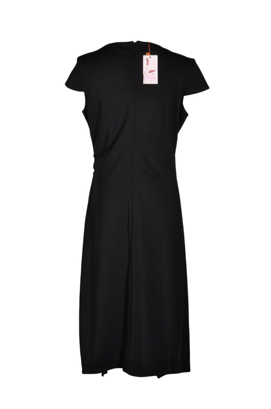 FLORAL-IN Women Wrap Dresses Regular fit in Black - L - Velora